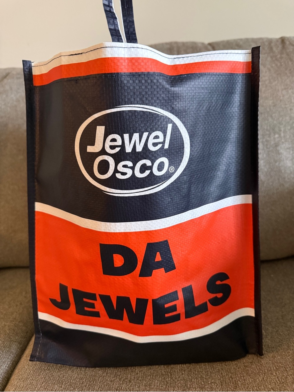 (3) Da Jewels Bears Jewel Osco Reusable Tote Bags Black & Orange 🐻 - Picture 3 of 4